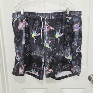 Original Use Shorts Mens XXL Black Polyester Drawstring Summer Swimwear.